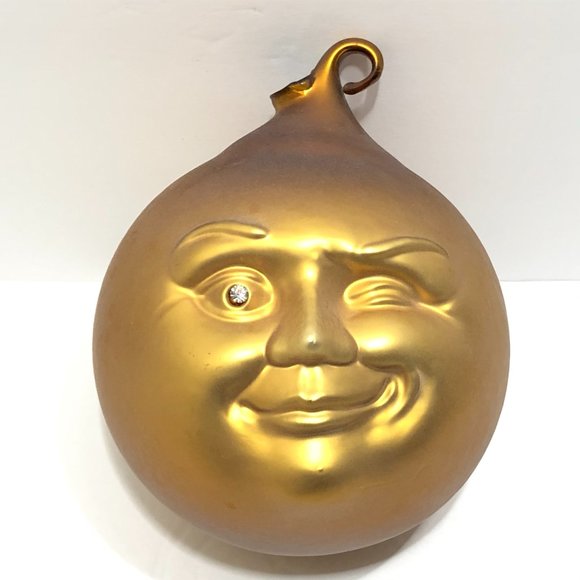 Dept 56 Moon & Ball Frosted Mercury Glass Ornament - Picture 2 of 12